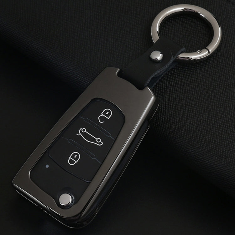 C Style Car Buckle Key Shell Zinc Alloy Car Key Shell Case Key Ring for Haval, Random Color Delivery