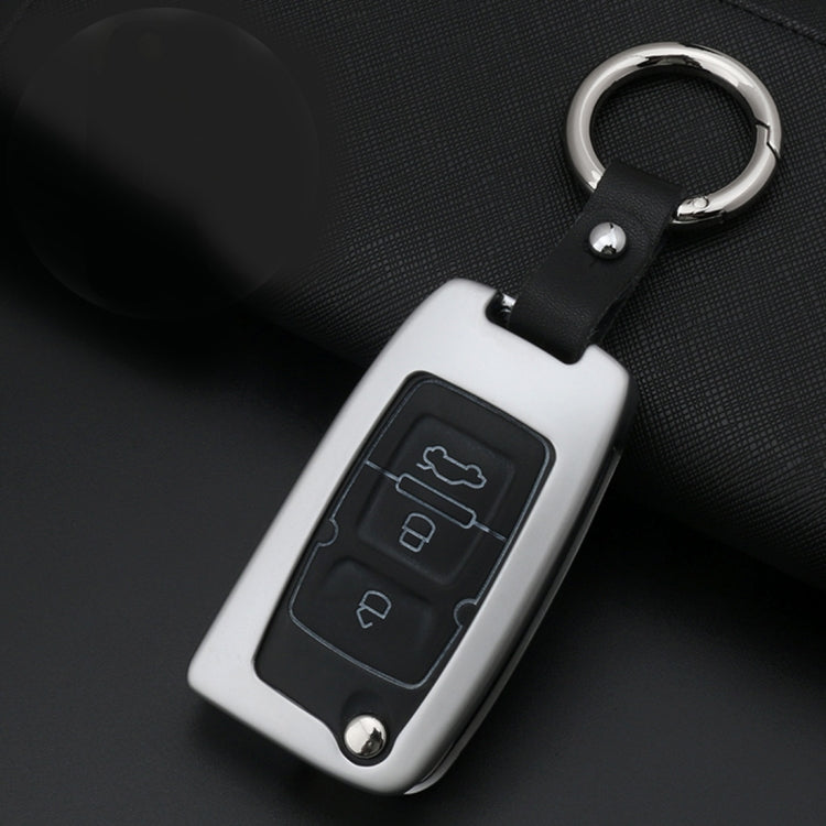 A Style Car Buckle Key Shell Zinc Alloy Car Key Shell Case Key Ring for Geely, Random Color Delivery