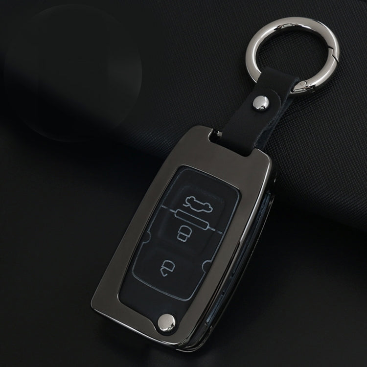 A Style Car Buckle Key Shell Zinc Alloy Car Key Shell Case Key Ring for Geely, Random Color Delivery