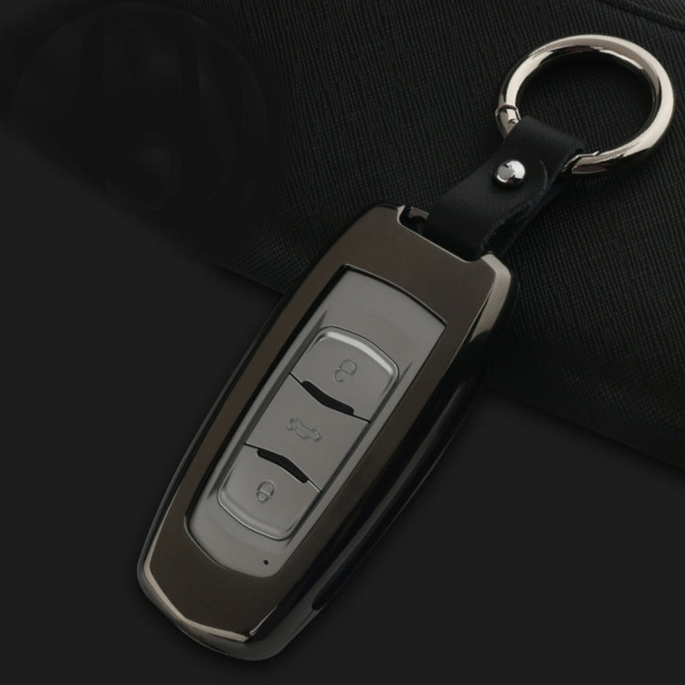 B Style Car Buckle Key Shell Zinc Alloy Car Key Shell Case Key Ring for Geely, Random Color Delivery