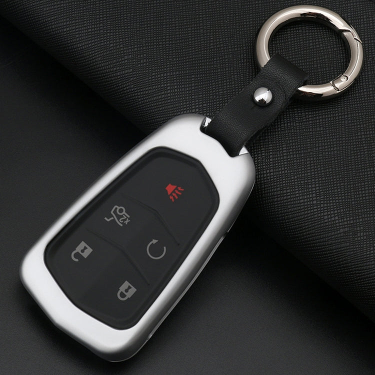 Car Buckle Key Shell Zinc Alloy Car Key Shell Case Key Ring for Cadillac, Random Color Delivery