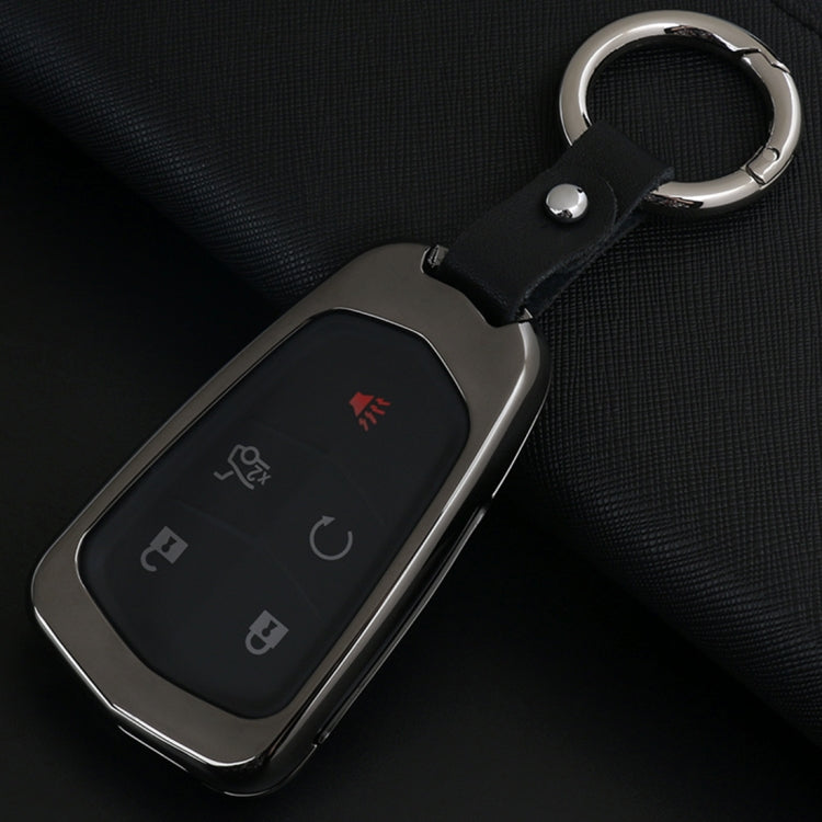 Car Buckle Key Shell Zinc Alloy Car Key Shell Case Key Ring for Cadillac, Random Color Delivery