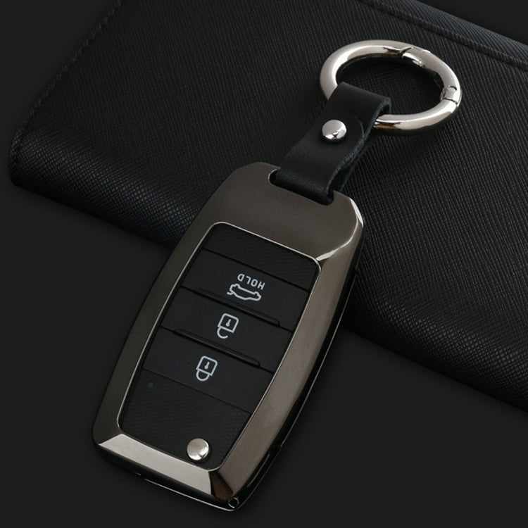 B Style Car Buckle Key Shell Zinc Alloy Car Key Shell Case Key Ring for Kia, Random Color Delivery
