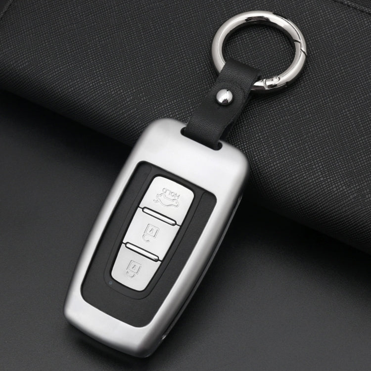 C Style Car Buckle Key Shell Zinc Alloy Car Key Shell Case Key Ring for Kia, Random Color Delivery