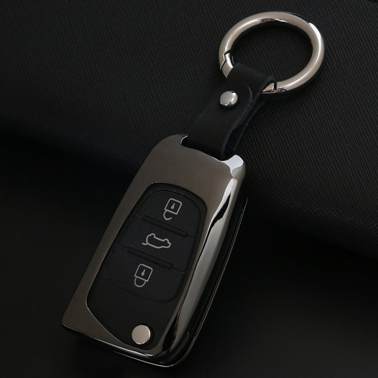 D Style Car Buckle Key Shell Zinc Alloy Car Key Shell Case Key Ring for Kia, Random Color Delivery