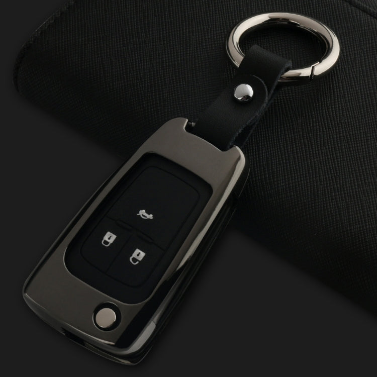 Car Buckle Key Shell Zinc Alloy Car Key Shell Case Key Ring for Chevrolet, Random Color Delivery