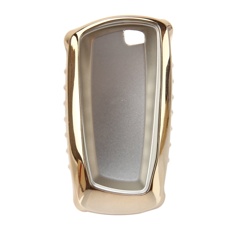 TPU Plating Drop-proof Car Auto Universal Key Ring Protection Cover for BMW(Gold)