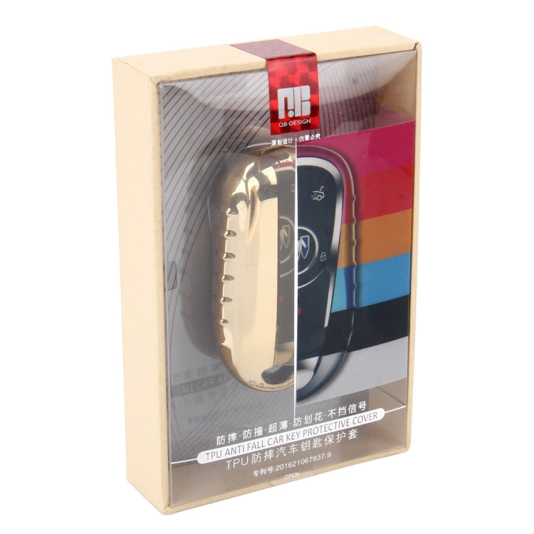 TPU Plating Drop-proof Car Auto Universal Key Ring Protection Cover for Buick(Gold)