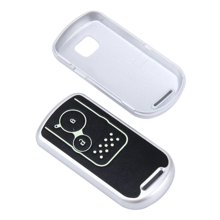 Car Auto PU Leather Intelligence Luminous Effect Key Ring Protection Cover for CRV Crosstour(Silver)