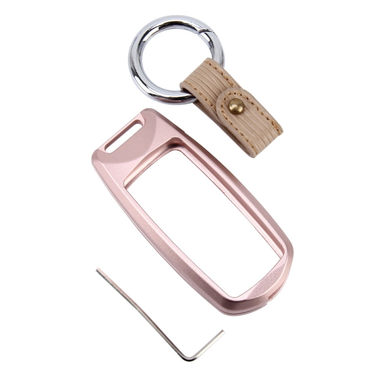 Car Auto Universal Metal Key Ring Protection Cover for Volkswagen(Pink)