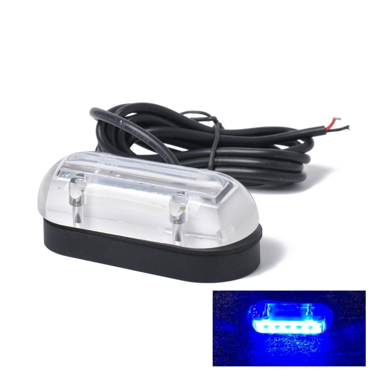DC12V 1.1W IP68 6 LEDs Marine Boat Underwater Blue Light Surface Mount Light