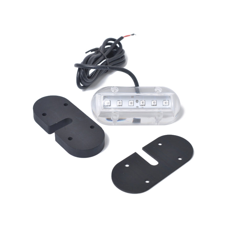 DC12V 1.1W IP68 6 LEDs Marine Boat Underwater Blue Light Surface Mount Light