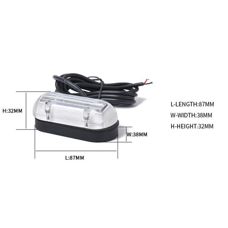 DC12V 1.1W IP68 6 LEDs Marine Boat Underwater Blue Light Surface Mount Light