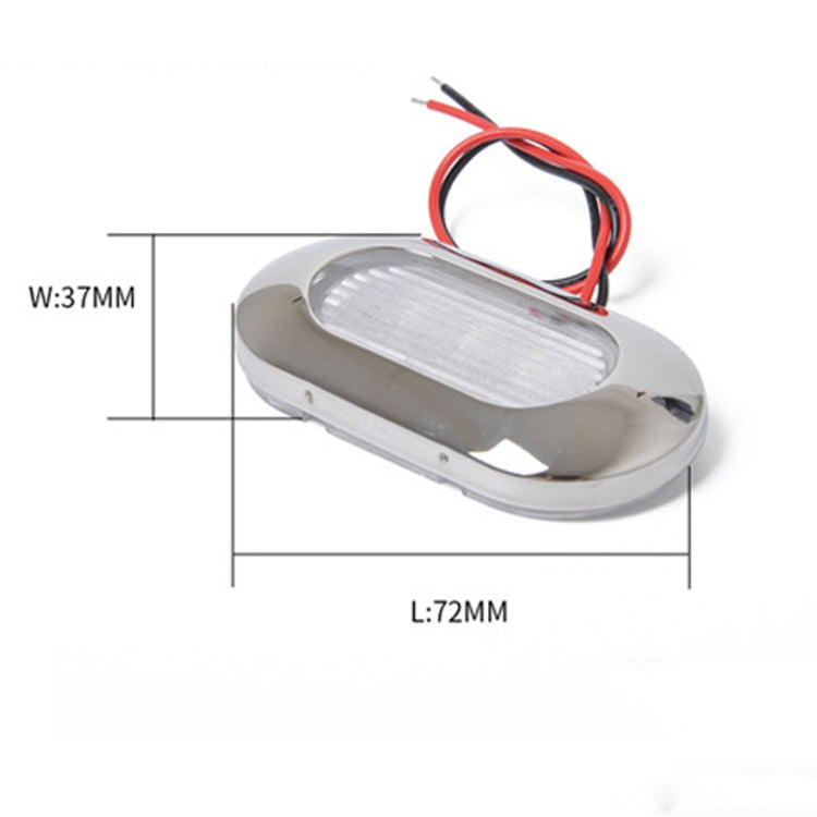 DC 12V IP67 Waterproof Marine Boat Caravan RV LED Courtesy Lamp Stair Deck Dome Light Ceiling Light, Cool White Light