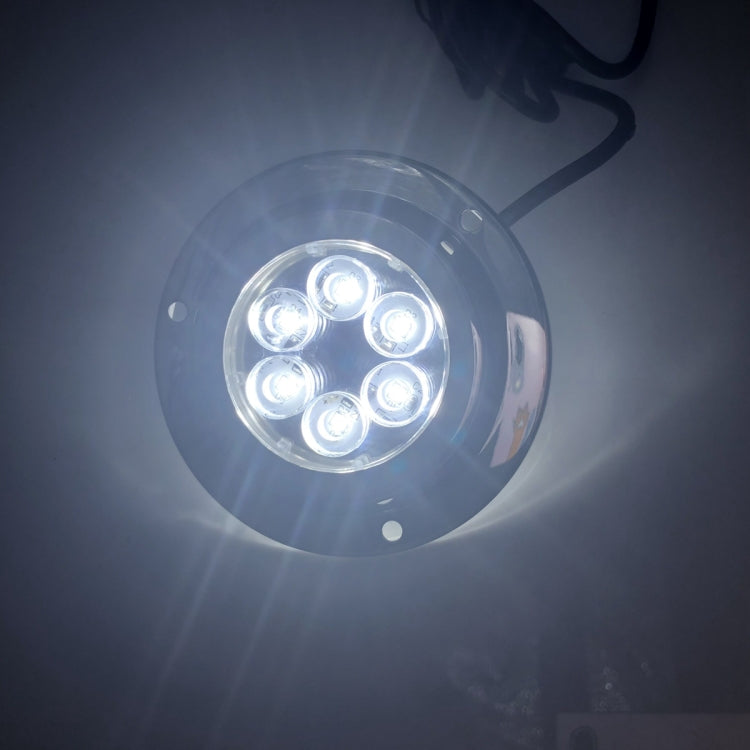 DC 10-30V 12W IP68 316 Stainless 6 LEDs White Light Underwater Light Boat High Power Bright for Marine / Yacht