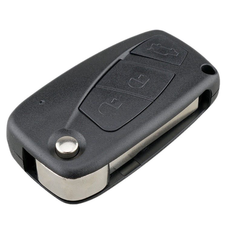 For FIAT Car Keys Replacement 3 Buttons Car Key Case with Side Battery Holder (Black)