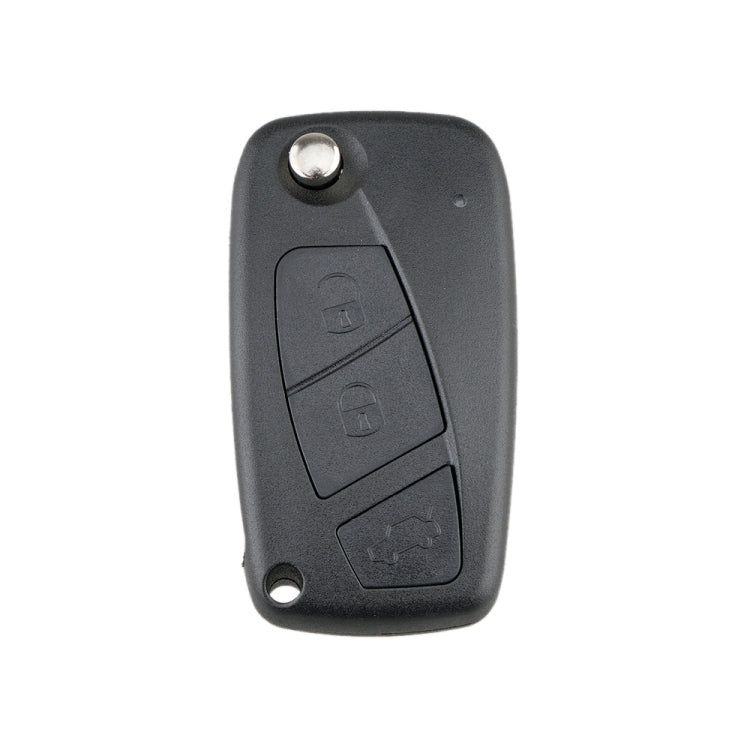 For FIAT Car Keys Replacement 3 Buttons Car Key Case with Side Battery Holder (Black)