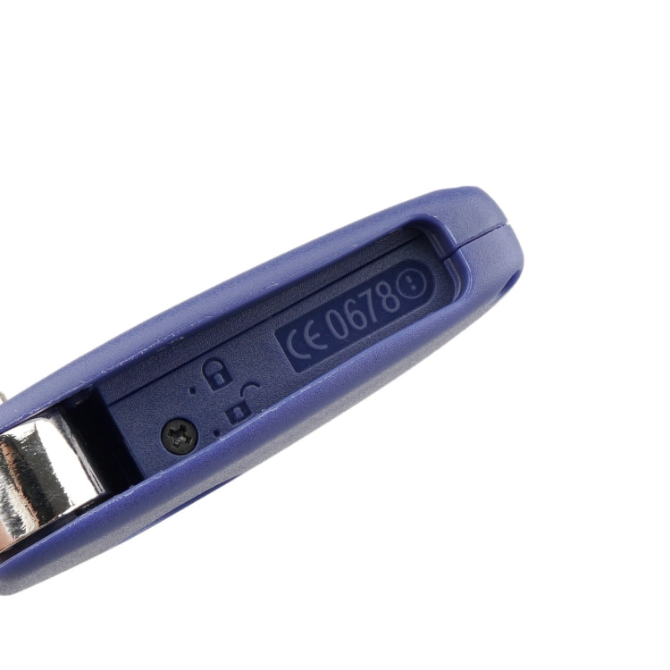 For FIAT Car Keys Replacement 3 Buttons Car Key Case with Side Battery Holder (Blue)