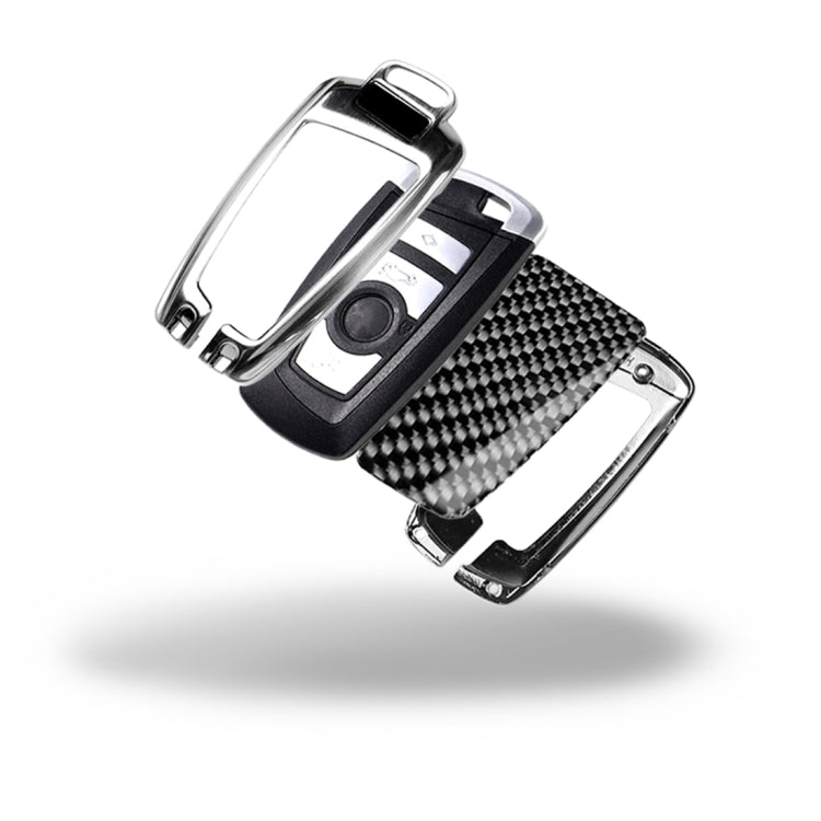 Carbon Fiber Car Key Protective Cover for BMW, Classic Style