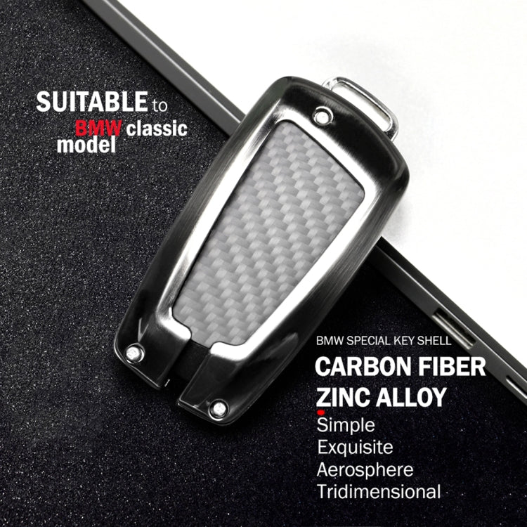 Carbon Fiber Car Key Protective Cover for BMW, Classic Style