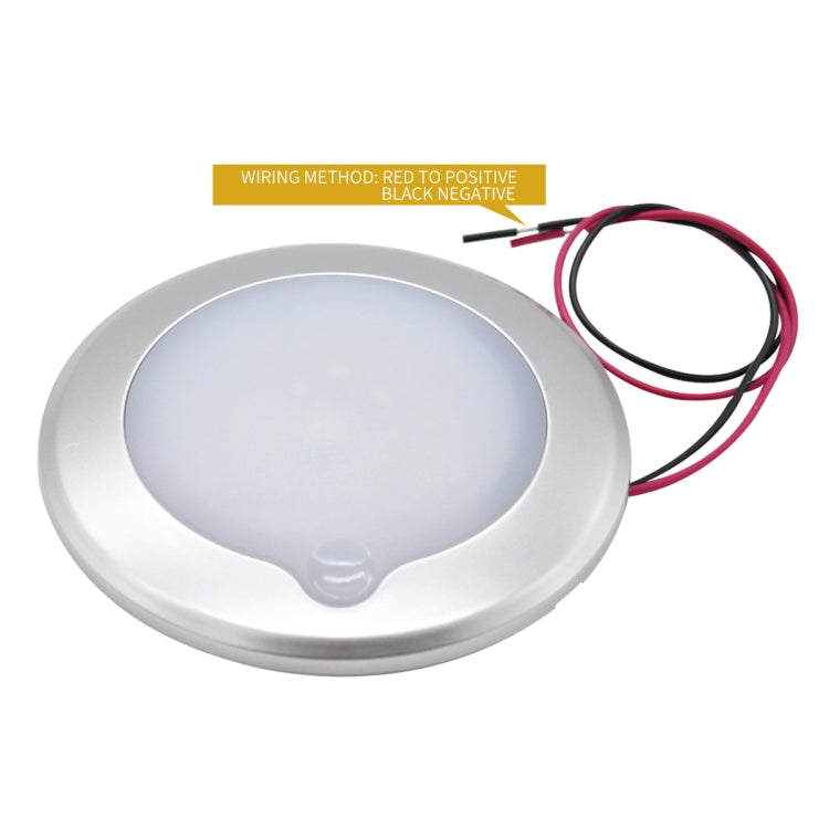DC 9-30V 2.4W 3000-3300K IP67 Marine RV Dimmable 95mm LED Dome Light Ceiling Lamp, with Touch Control