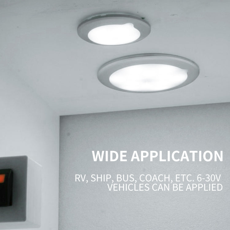 DC 9-30V 4.5W 3000-3300K IP67 Marine RV Dimmable 150mm LED Dome Light Ceiling Lamp, with Touch Control (White Light)