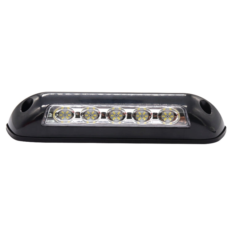 DC 12V 2.6W 6000K IP67 Marine RV Waterproof LED Stair Deck Dome Light Ceiling Lamp, Black Shell and Rubber Base