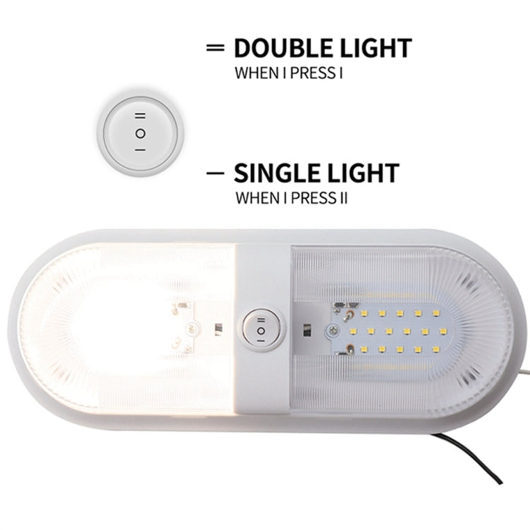 D4347 10-24V 6-7W 4000-4500K 560LM RV Yacht 48 PCS LED Lamps Dome Light Ceiling Lamp, with Independent Switch Control