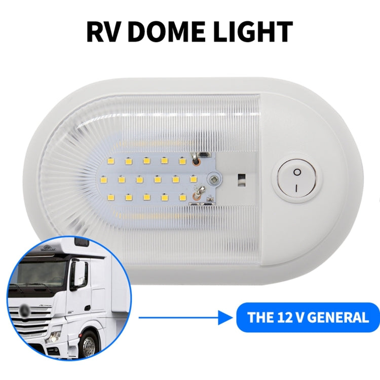 D4348 10-24V 3-3.5W 4000-4500K 280LM RV Yacht 24 PCS LED Lamps Dome Light Ceiling Lamp, with Independent Switch Control