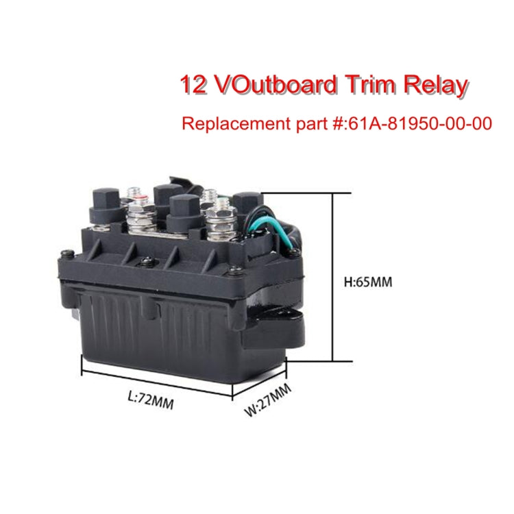 12V / 120A Outboard Lifting Tilt Trim Relay for Yamaha Motors Replacement 61A-81950-00-00 3 PIN Connector