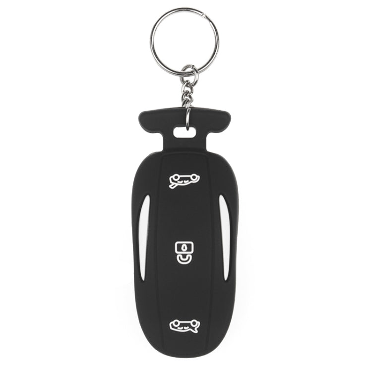 Car Silicone All-inclusive Key Cover Key Case for Tesla Model 3 / S / Y (Black)