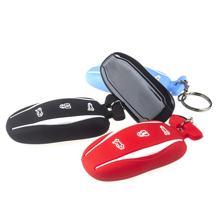 Car Silicone All-inclusive Key Cover Key Case for Tesla Model 3 / S / Y (Black)