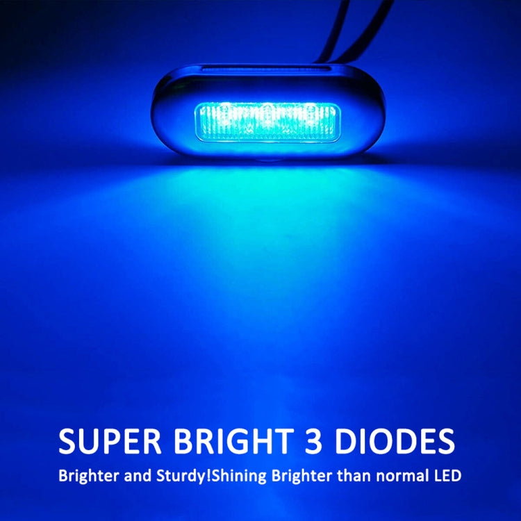 MK-056 Ship / Yacht 3 inch 12V LED Waterproof Stainless Steel Underwater Light (Blue Light)