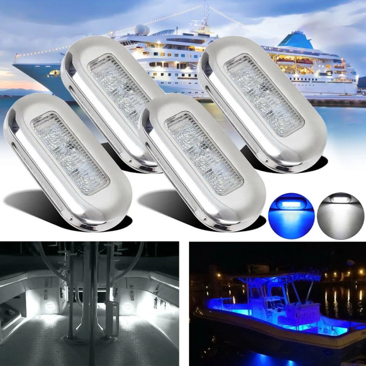 MK-056 Ship / Yacht 3 inch 12V LED Waterproof Stainless Steel Underwater Light (Blue Light)