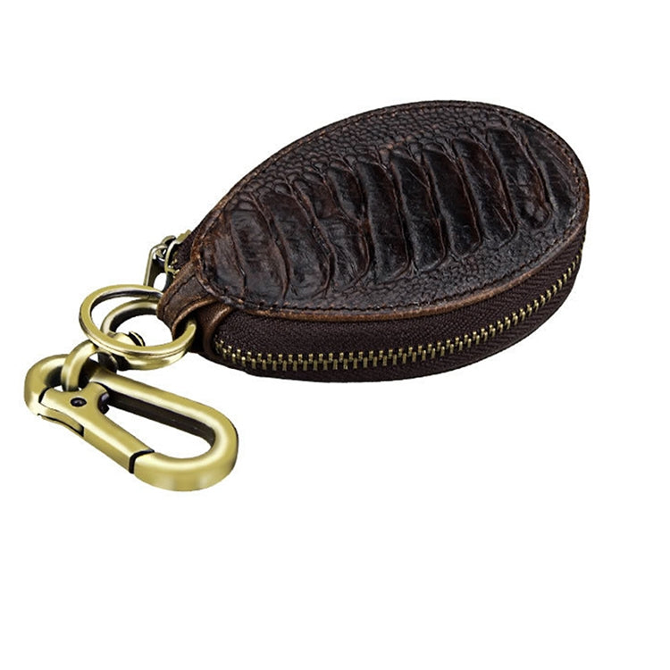 Vintage Leather Hanging Waist Universal Car Key Case(Coffee)