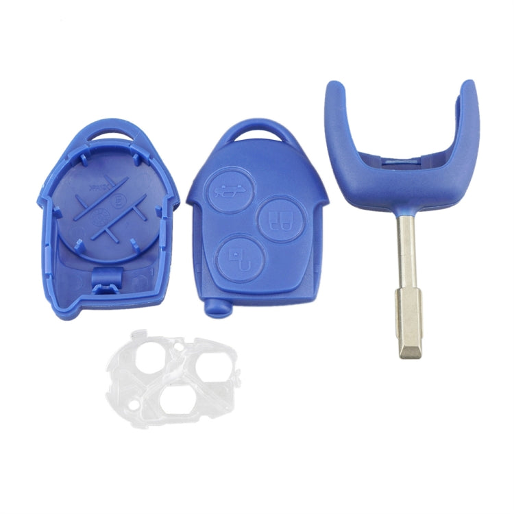A153 Straight Car Key Shell Round Embryo Metal Embryo Length 35mm for Ford Transit 3-button