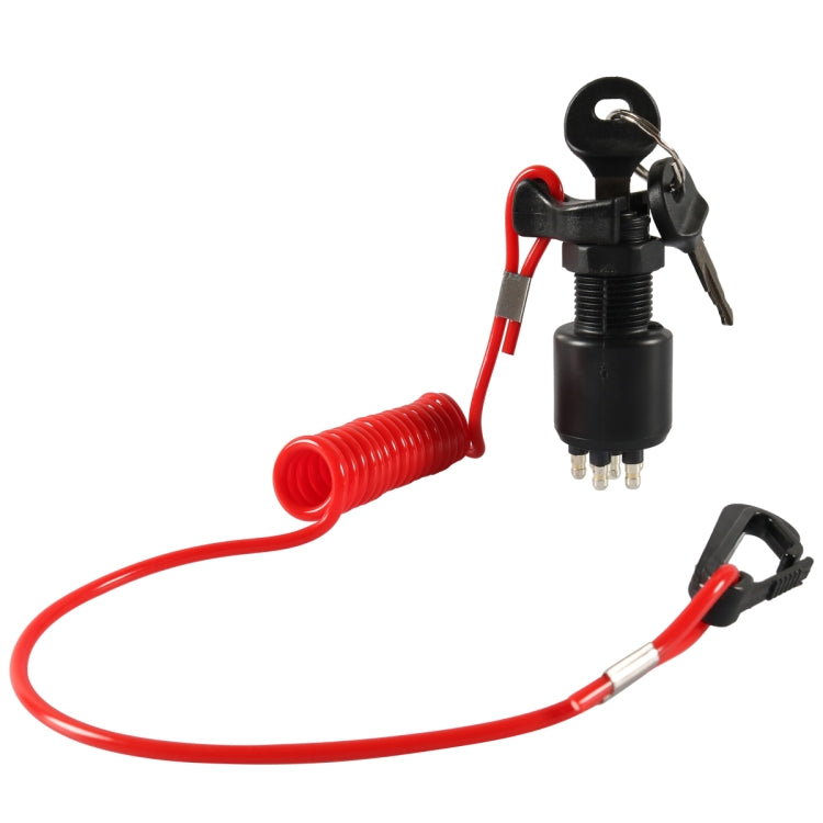 A6630 BRP Side Control Ignition Switch Key with Lanyard 5005801 for Johnson Evinrude