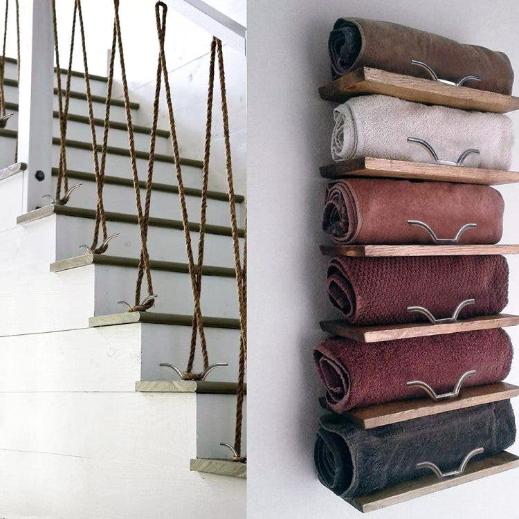 316 Stainless Steel Marine Flagpole Hook with Screw, Style:4 inch