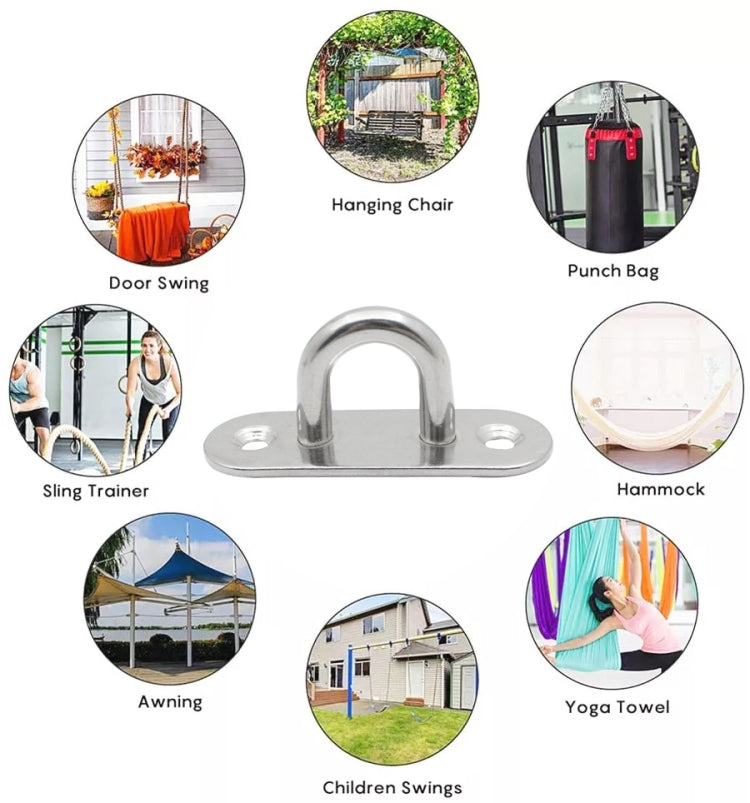 5 PCS 5mm 304 Stainless Steel Ship Oval Door Hinges Buckle