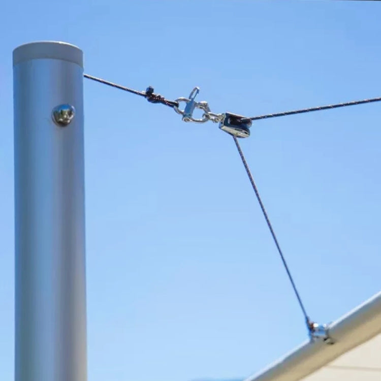 2 PCS 316 Stainless Steel Fixed Spring Shackle, Size:52mm