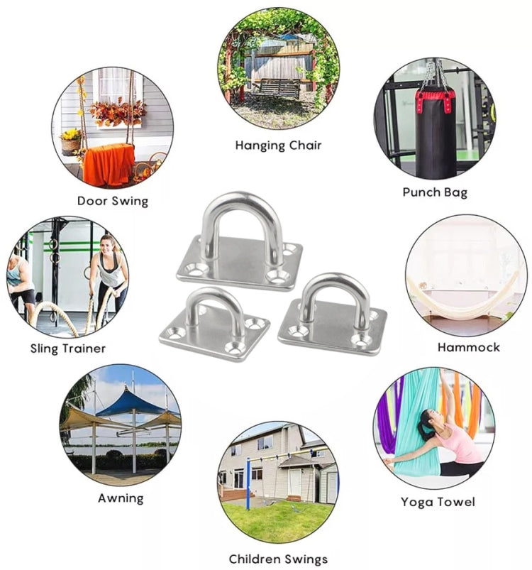 5 PCS 5mm 316 Stainless Steel Ship Square Door Hinges Buckle