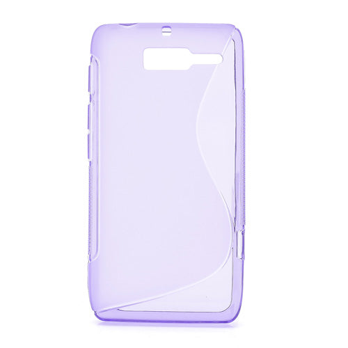 S-Curve Gel TPU Case Cover for Motorola RAZR D3 XT919 XT920 - Purple;Purple