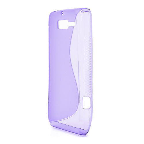 S-Curve Gel TPU Case Cover for Motorola RAZR D3 XT919 XT920 - Purple;White