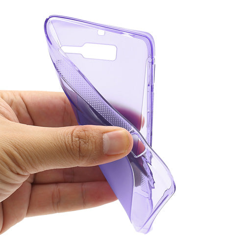 S-Curve Gel TPU Case Cover for Motorola RAZR D3 XT919 XT920 - Purple;Black