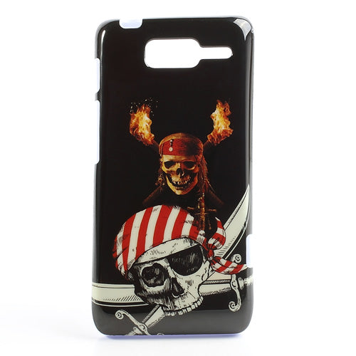 Raging Skull USA Flag Pattern IMD Glossy TPU Case for Motorola RAZR D3 XT919 XT920