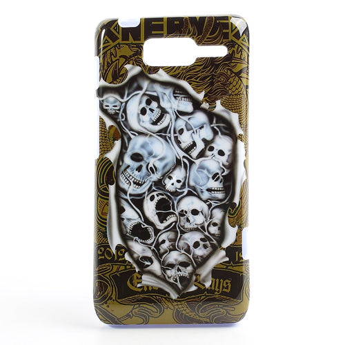 Unique Skeleton Skulls IMD TPU Jelly Case for Motorola RAZR D3 XT919 XT920