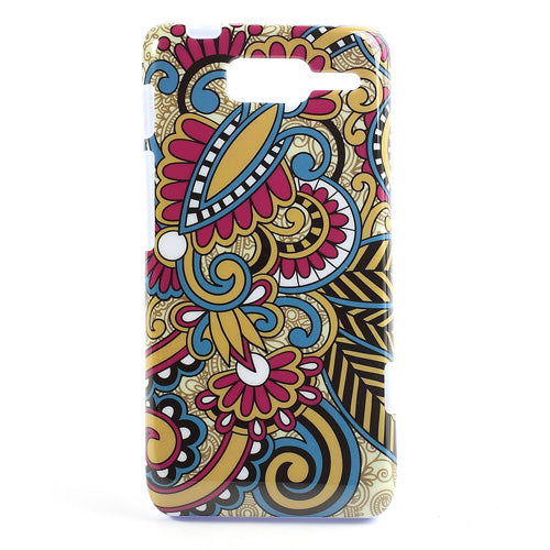 Glossy Floral Tribal Design IMD TPU Gel Case for Motorola RAZR D3 XT919 XT920