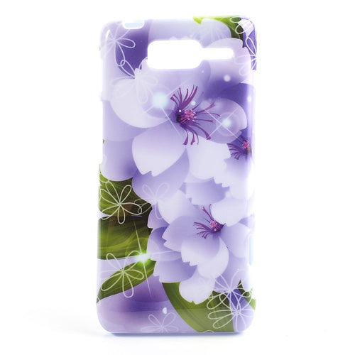 Elegant Purple Flower for Motorola RAZR D3 XT919 XT920 IMD Glossy Jelly TPU Case