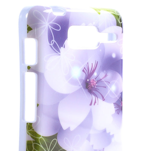 Elegant Purple Flower for Motorola RAZR D3 XT919 XT920 IMD Glossy Jelly TPU Case