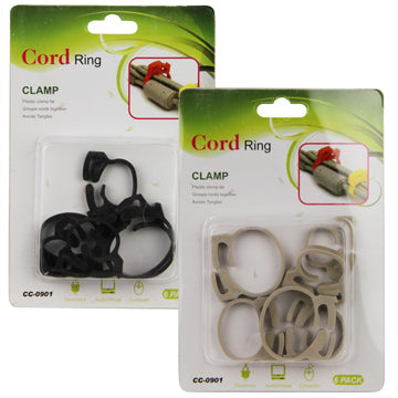 6 Pack Different Sizes Clamp Cord Clip